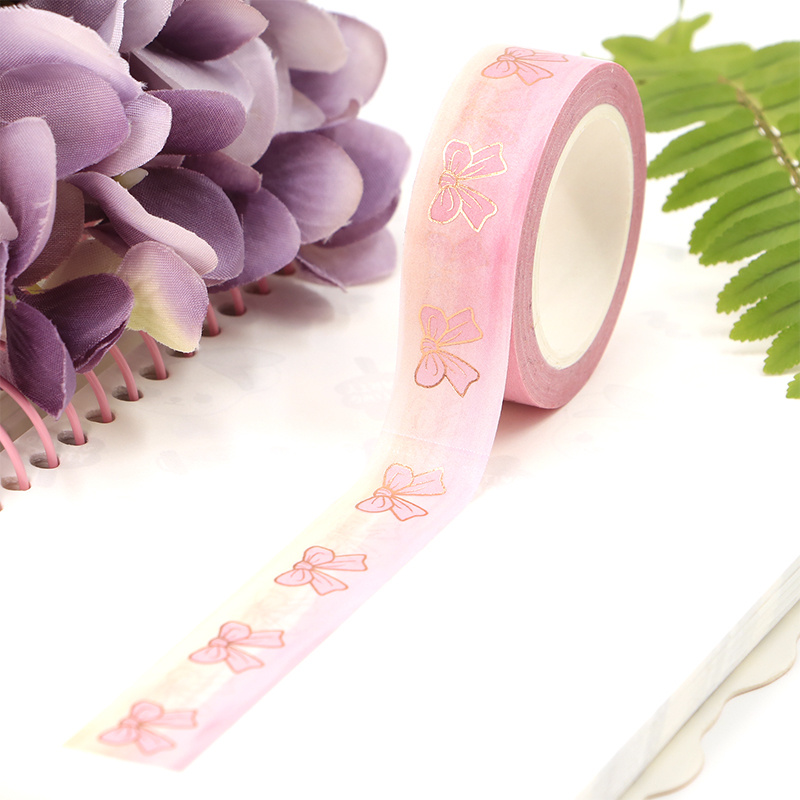 

Pink Bow Washi Tape, 0.59" X 32.8ft - Decorative Paper Tape For Scrapbooking, Journaling, Diy Crafts & Gift Wrapping, 15mm, Knot