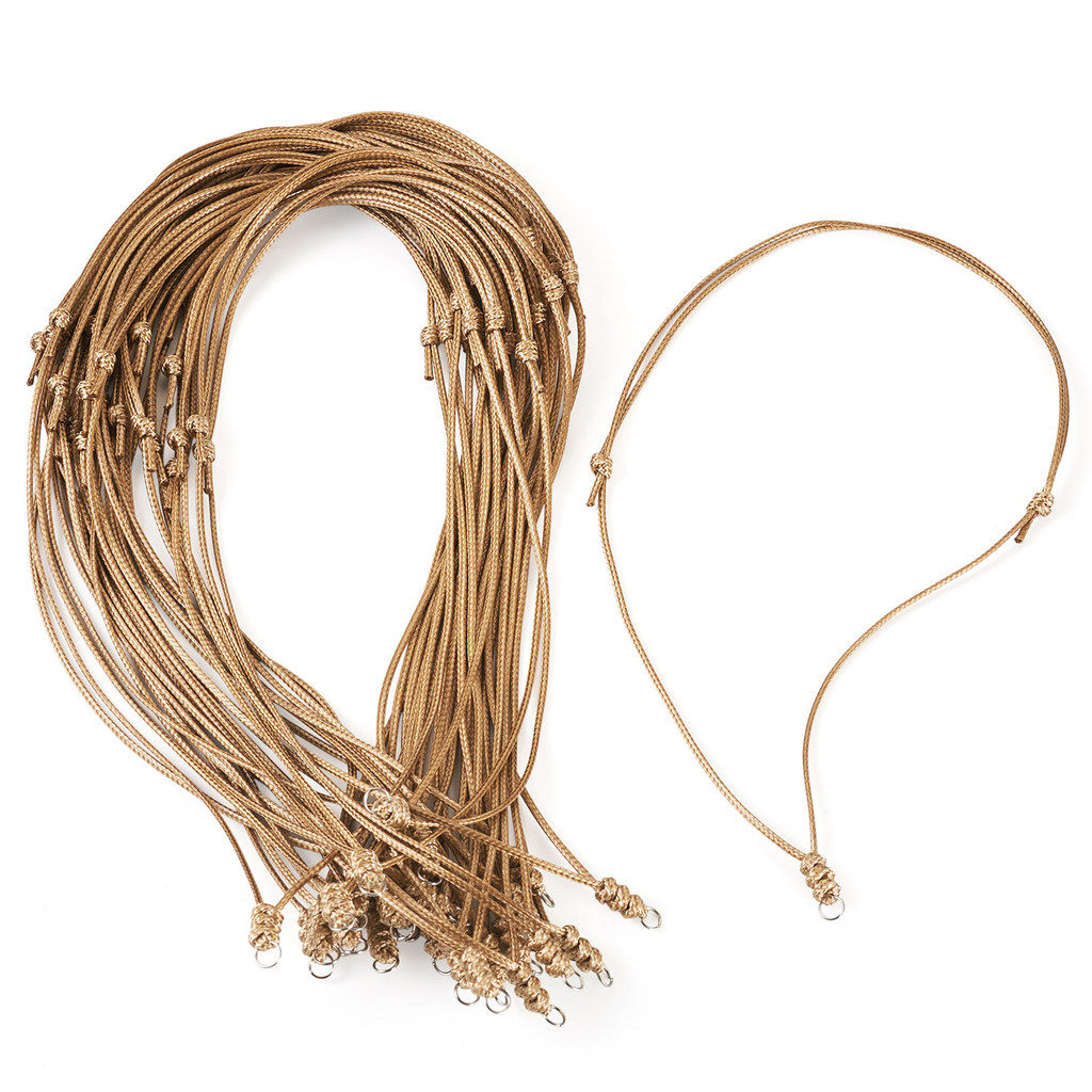 TEMU 1 Set (30pcs) Waxed Polyester Braided Suitable For Pendant Necklace Making - Adjustable Length 12.6-25.2 Inch (32-64cm) Braided Findings For Diy
