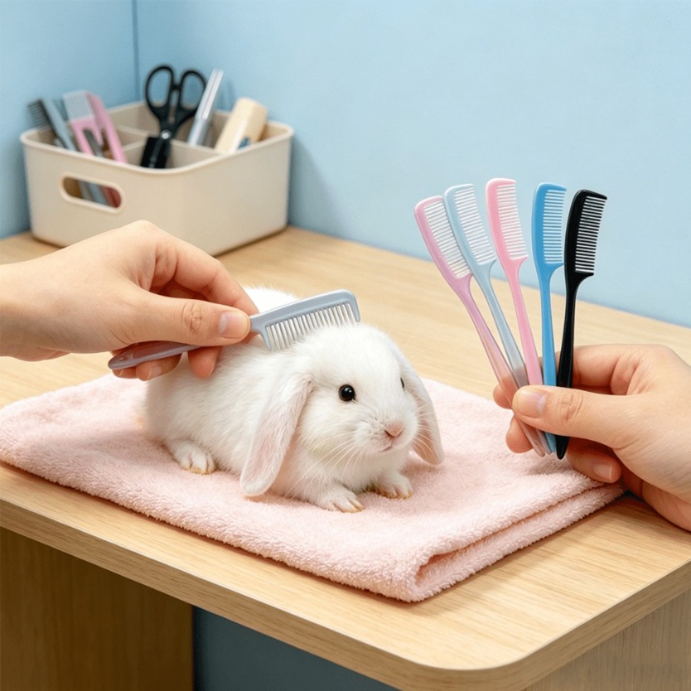 8pcs Mini Pet Brush Set for Hamsters, Guinea Pigs, and Rabbits
