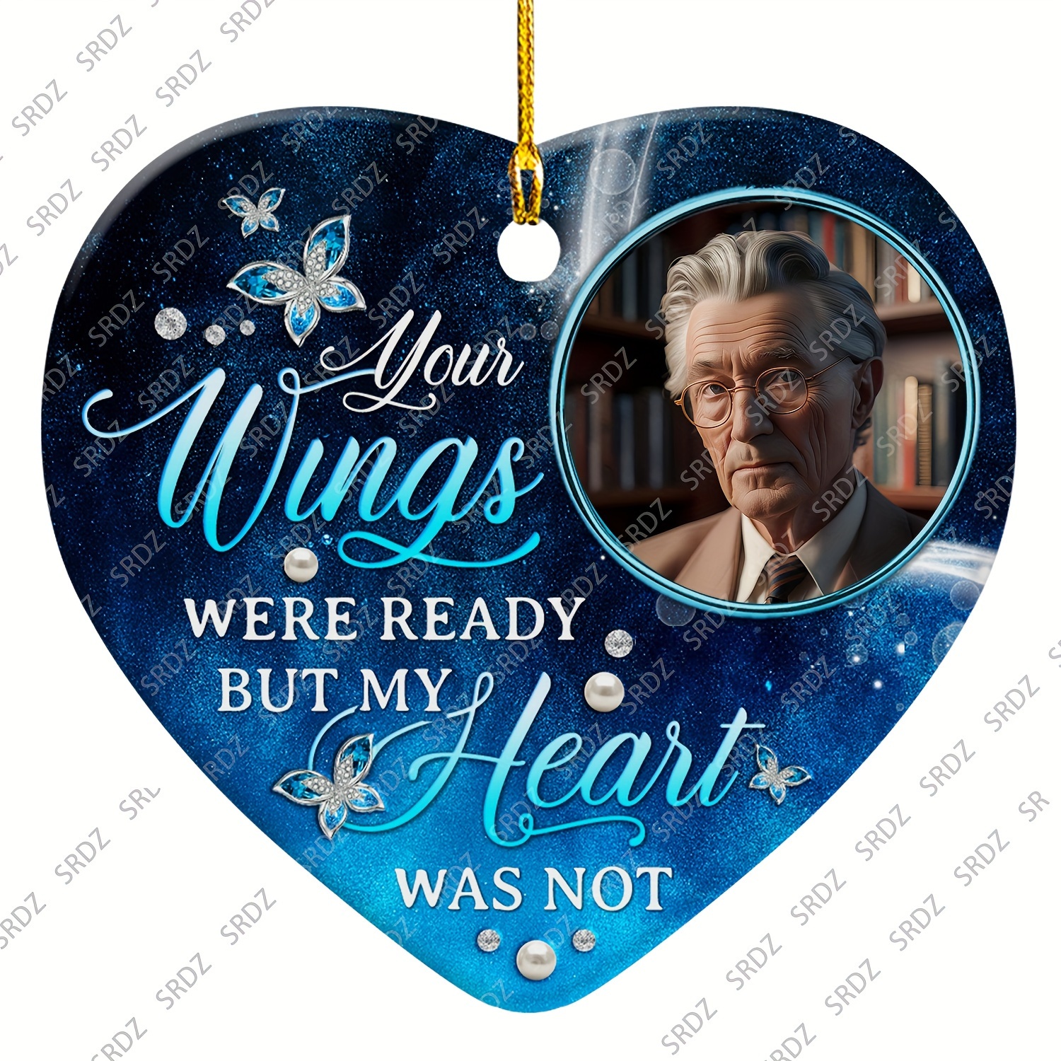 TEMU 2d Flat, Personalized Customized Memorial Ornaments For Relatives, Pendants, Car Ornaments, Photo Frames And Albums, Heart-shaped Ornaments With
