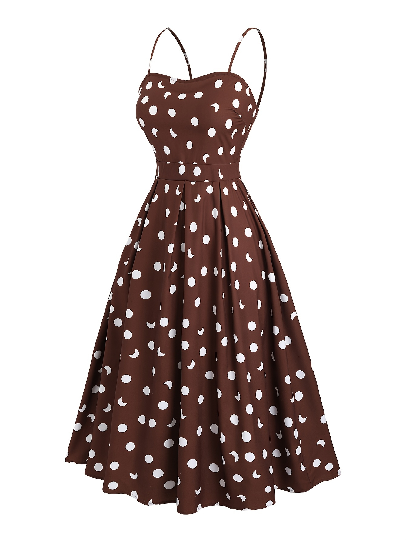 knee length dresses for ladies Cami Midi Dress - Chocolate Brown