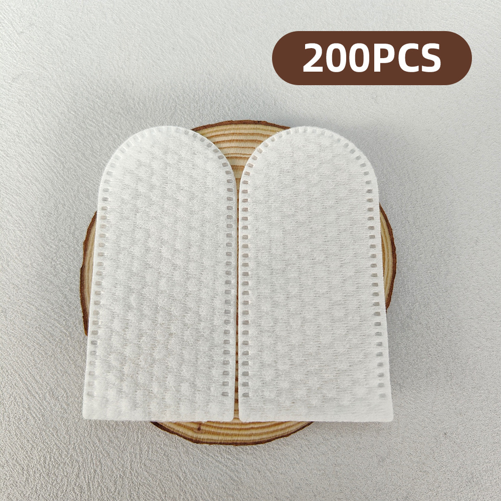 TEMU 200pcs Pet Finger Cots, Disposable Non-woven Fabric For Cleaning The Mouth, Teeth, Finger Cots For Brushing