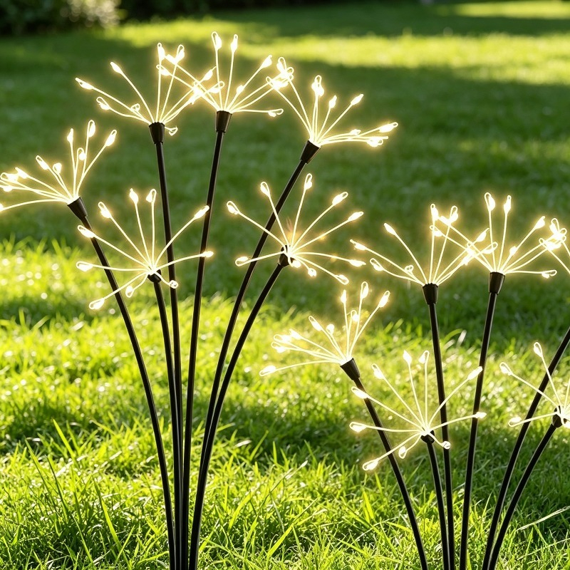 Solar Firework Light with 8 Adjustable Warm Light Modes