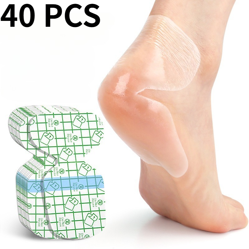 E-shop 40 Stück Unbekannte Feuchtigkeitsbeständige Fersenaufkleber, Atmungsaktive Pads, Fersenschutz-Aufkleber, Sanft zur Haut und Weich
