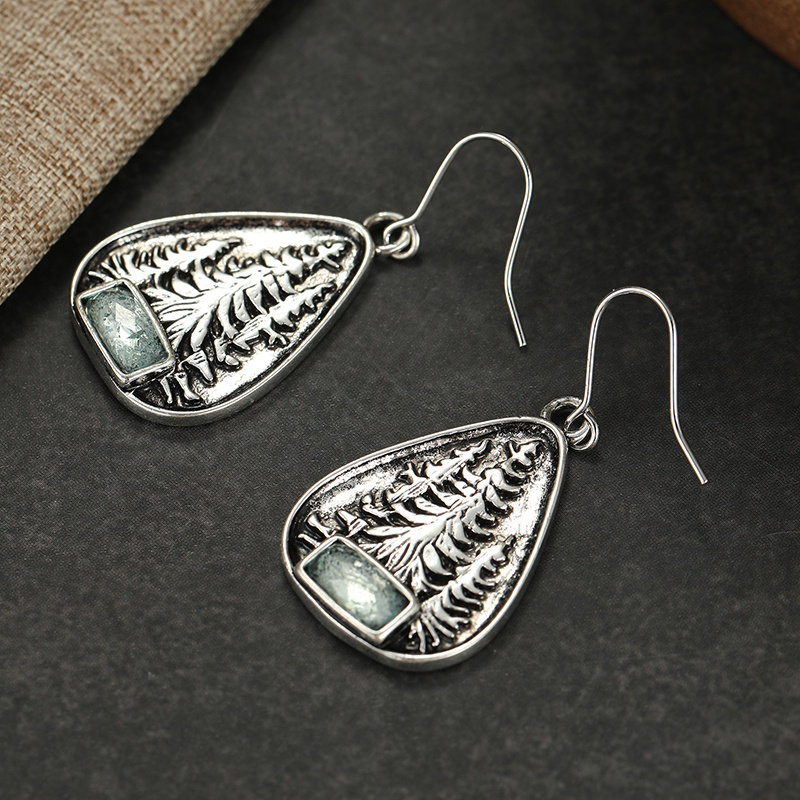 Vintage Bohemian Style Forest Pattern Earrings