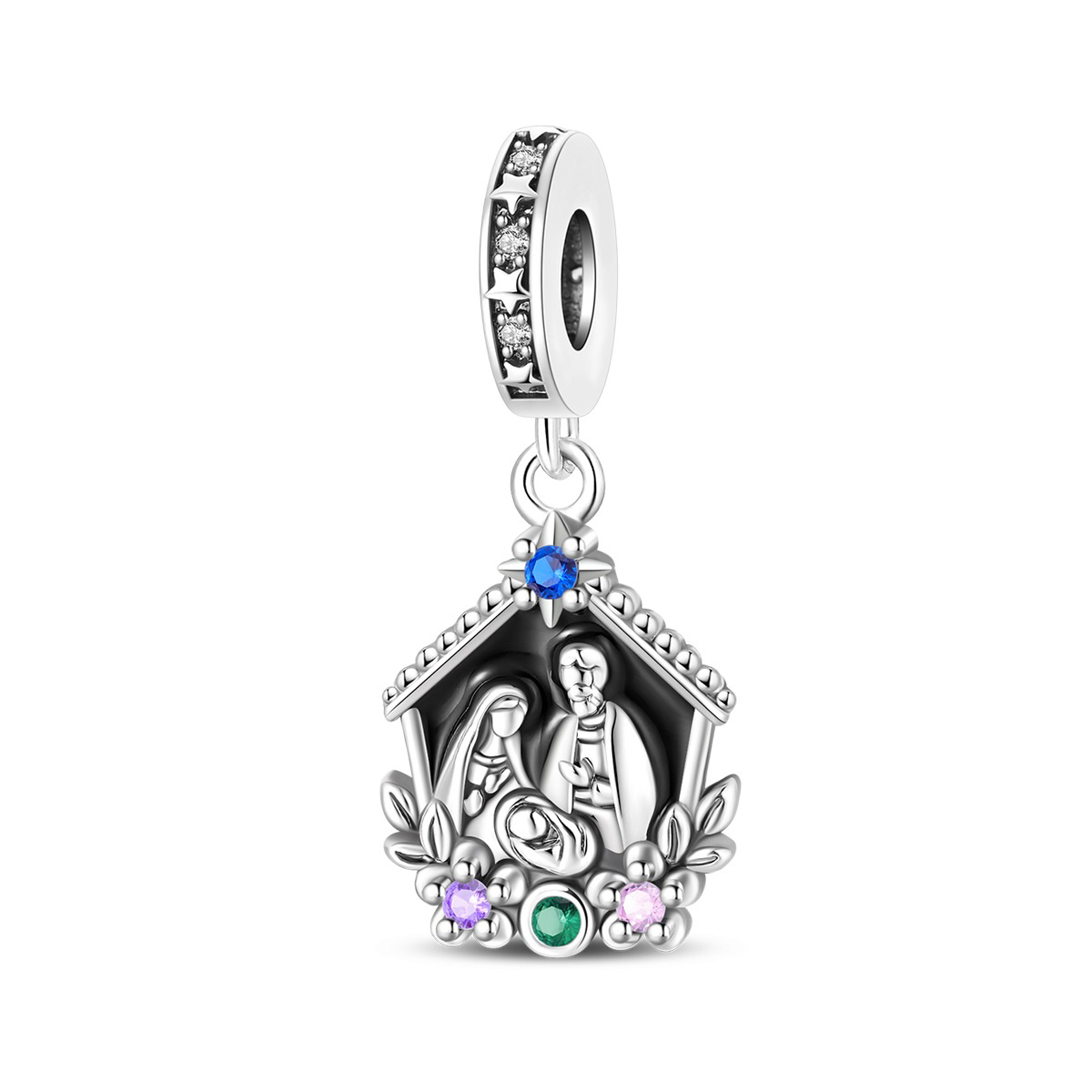 TEMU 1pc Silver Plated Birth Pendant | Suitable For Original 3mm Bracelet, Necklace, Keychain, Pendant Making, Women's Gift For Daily Birthday Party,