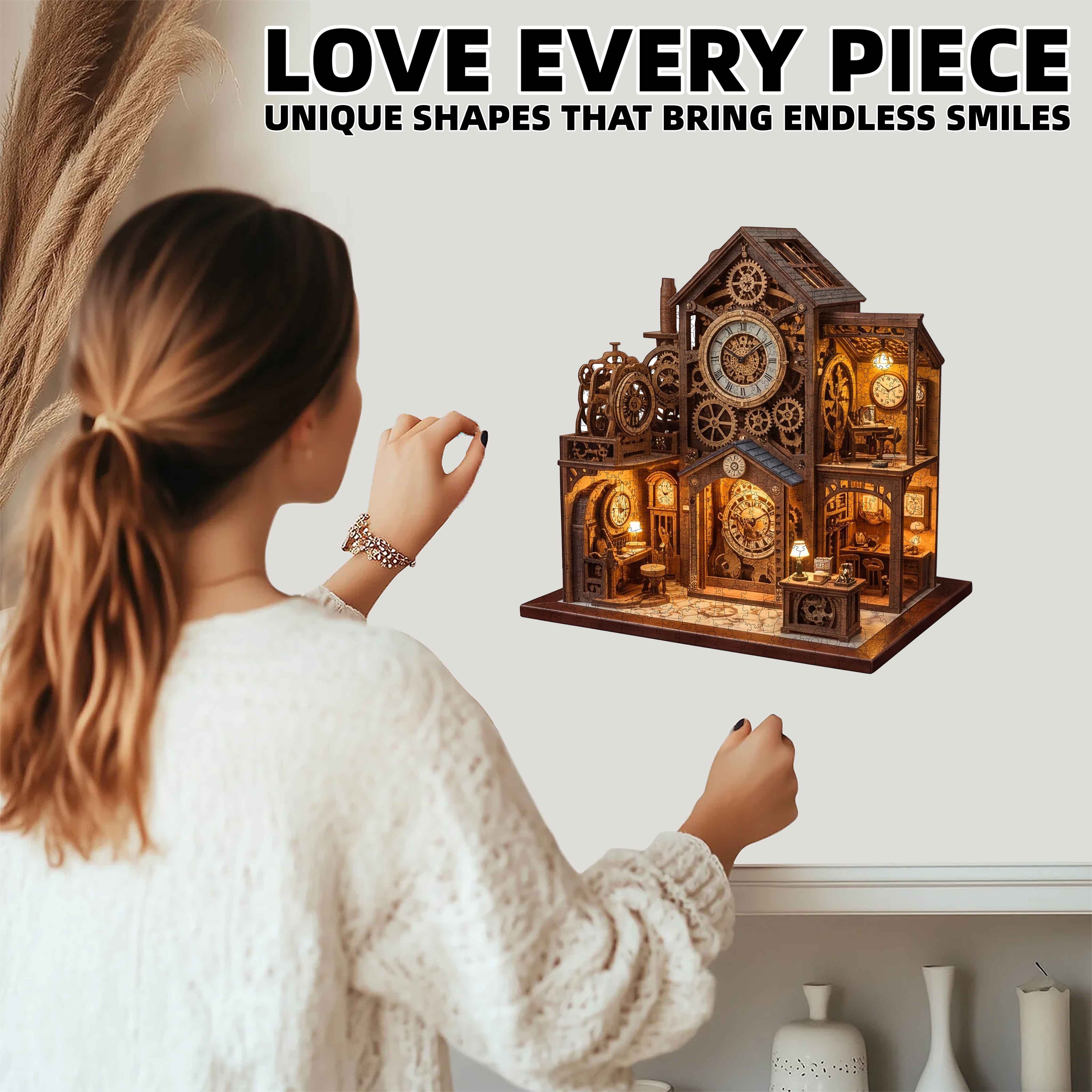 502pcs Mechanical Clock Tower Workshop Puzzle