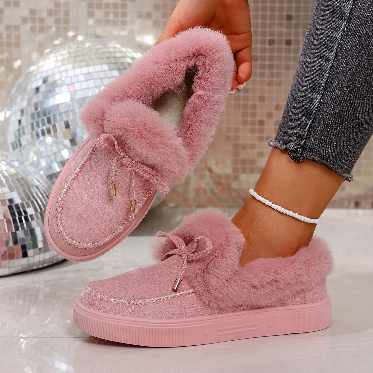 Sizes Women's Winter Ankle Snow Boots, Warm Shoes, Loafers, 2025 New  Arrival Fashionable Cute Travel Gift for Music Festivals and Vacations,