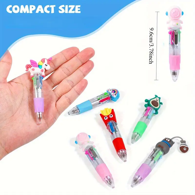 20 mini 4 in 1 multicolor retractable ballpoint pens a set featuring blue red black and green ink school supplies classroom prizes end of year gifts christmas presents and Product details 1