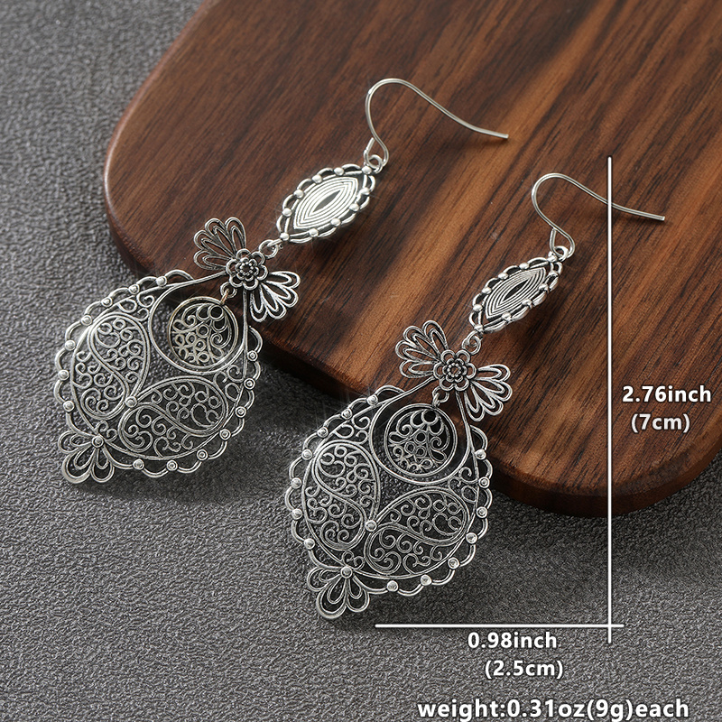 Women's Vintage Bohemian Floral Copper Earrings