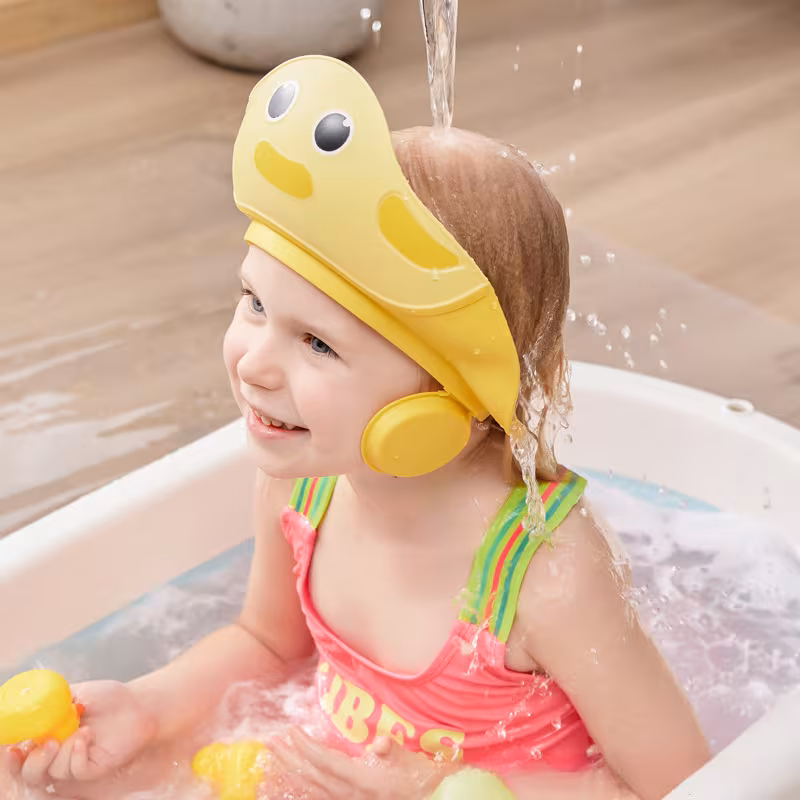 1 2pcs adjustable duck shower cap for suitable for and shampoo cap shower cap bath cap shampoo cap a must have for and when bathing and washing their hair Product details 5