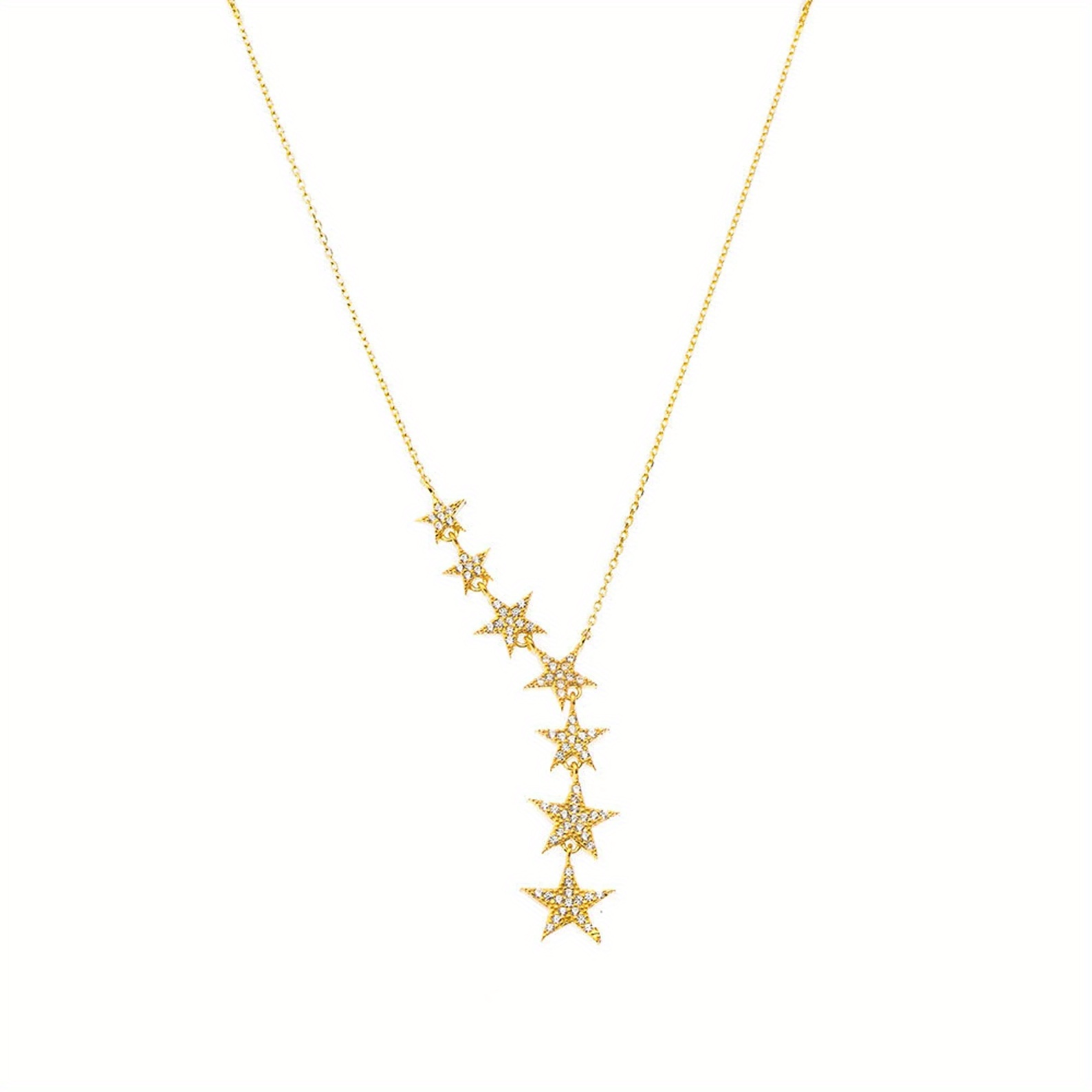 Image of Elegant Shiny The Big Necklace Inlay Synthetic Zirconia For Women Daily Party Casual Fashion Jewelry Birthday Daily Gift