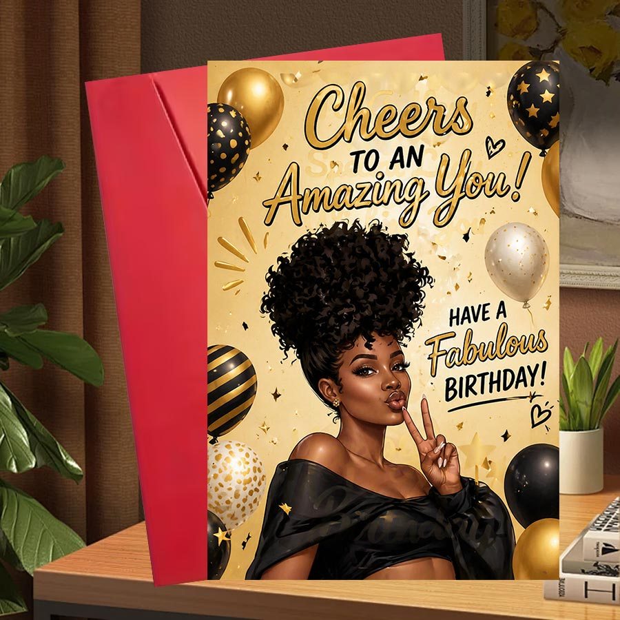 TEMU 1 Set Women's Birthday Greeting Card, Designed For Wonderful Birthday Celebrations