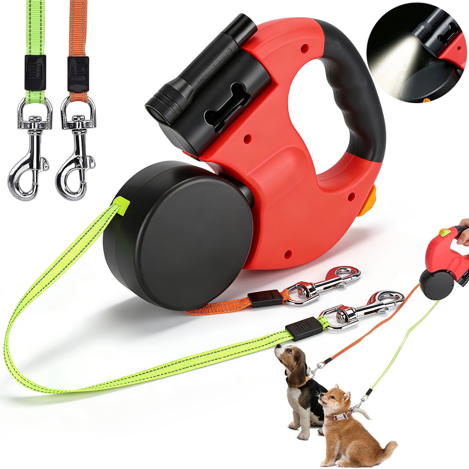 TEMU Leash, Retractable Leash For Ergonomic Handle Length Adjustable