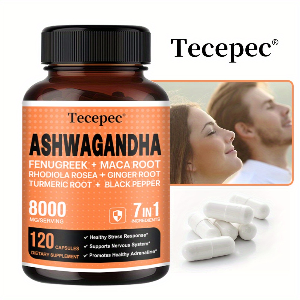 7 in 1 supplement with ashwagandha maca     ginseng and more supports normal   and nerve health 120 capsules details 5