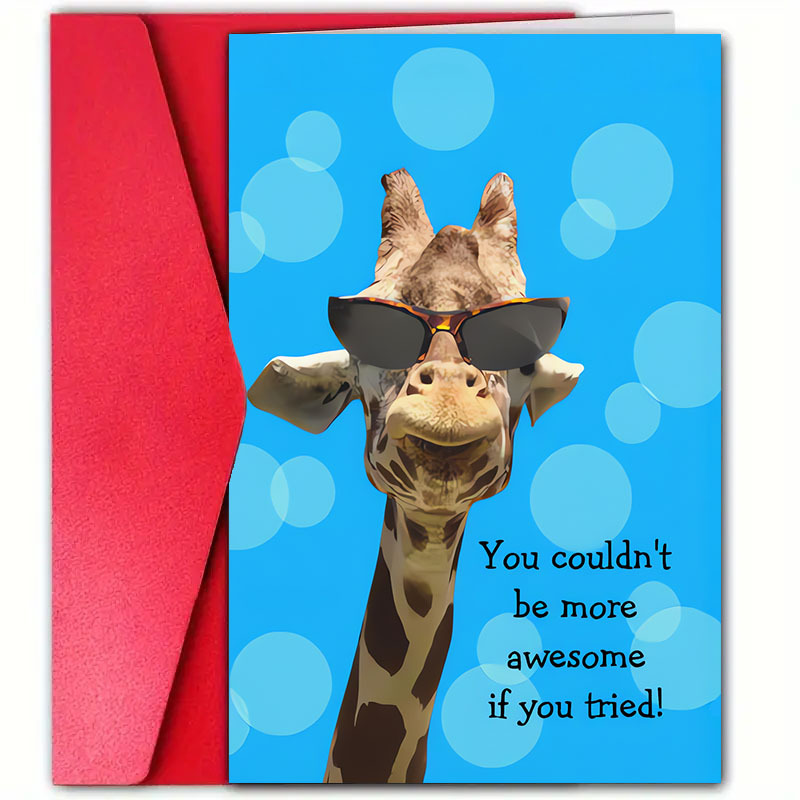 TEMU 1pc, Humorous Inspirational Card With Envelope, Inspirational Message, Suitable For Him Or Her, , Colleagues, Family, Ideal For Birthdays And
