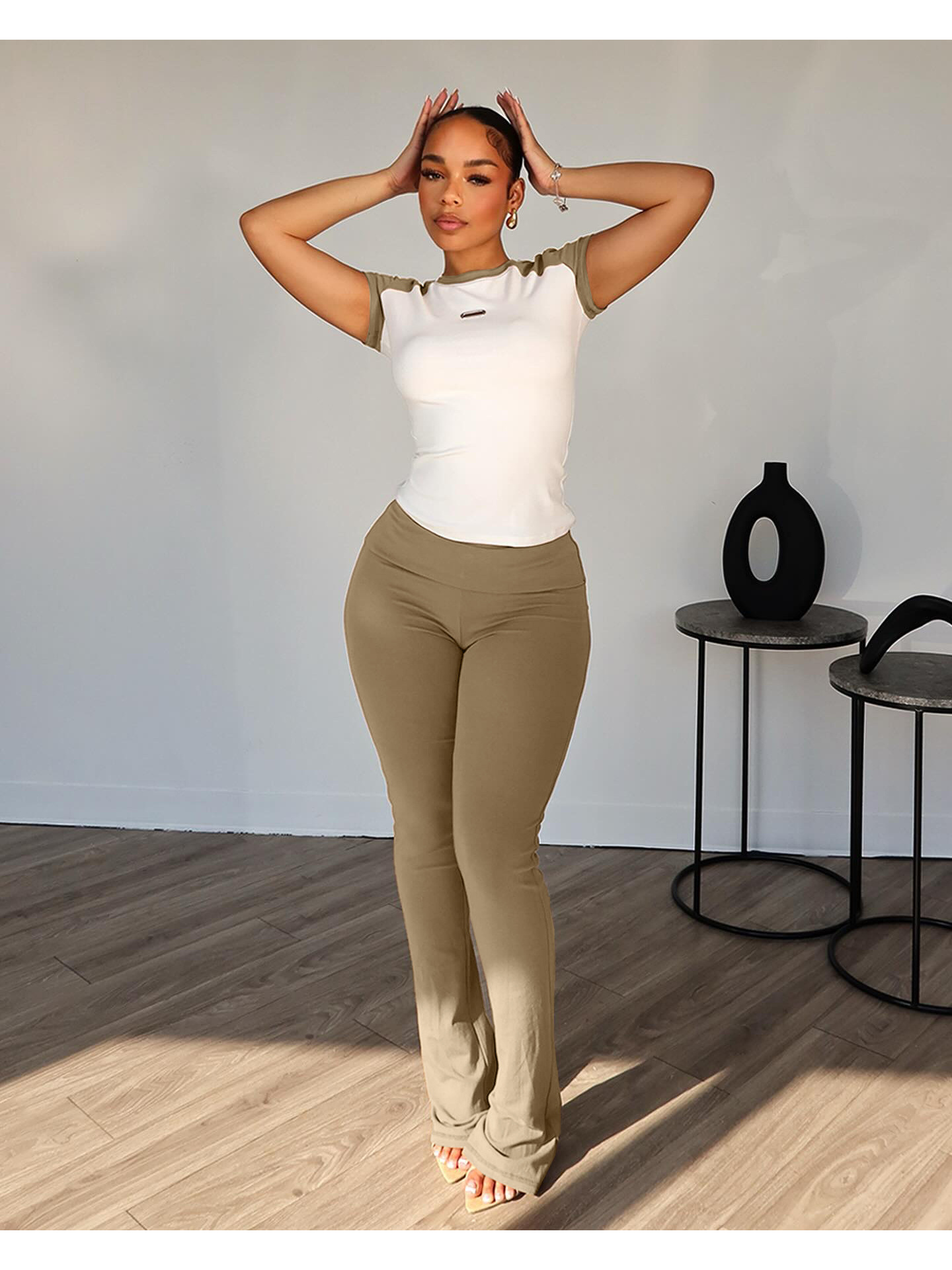 A Two Piece Set Women's Featuring Color Designs