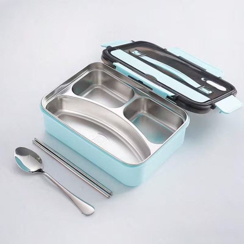 304 Stainless Steel Insulated Lunch Box - Bpa-free, Microwave-safe, Compartmentalized Portable Container With Handle - Slim , Durable Food Jar For School, Picnics & Travel
