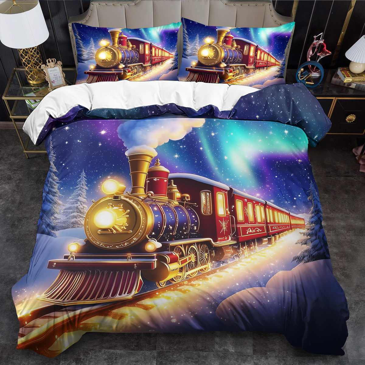 

Theme Set - 2/3pcs, , Comfortable And , Christmas Bedding Set, Set, 100% Washable, Suitable , Suitable For Bedroom Or , Including 1 + 1 Pillowcases, Does Not