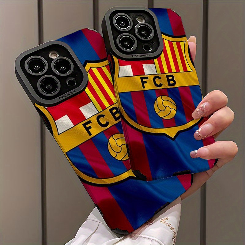 Funda para Teléfono - Diseño de 2 Patrones con Imagen de Fondo del Escudo del Equipo de Barcelona, Adecuada para iPhone 17, 17Air, 17Pro, 17Promax, 16, 16Plus, 16Pro, 16Promax, 15, 15Plus, 15Pro, 15Promax, 14, 14Plus, 14Pro, 14Promax, 13, 13Pro, 13Promax, 12, 12Pro, 12Promax