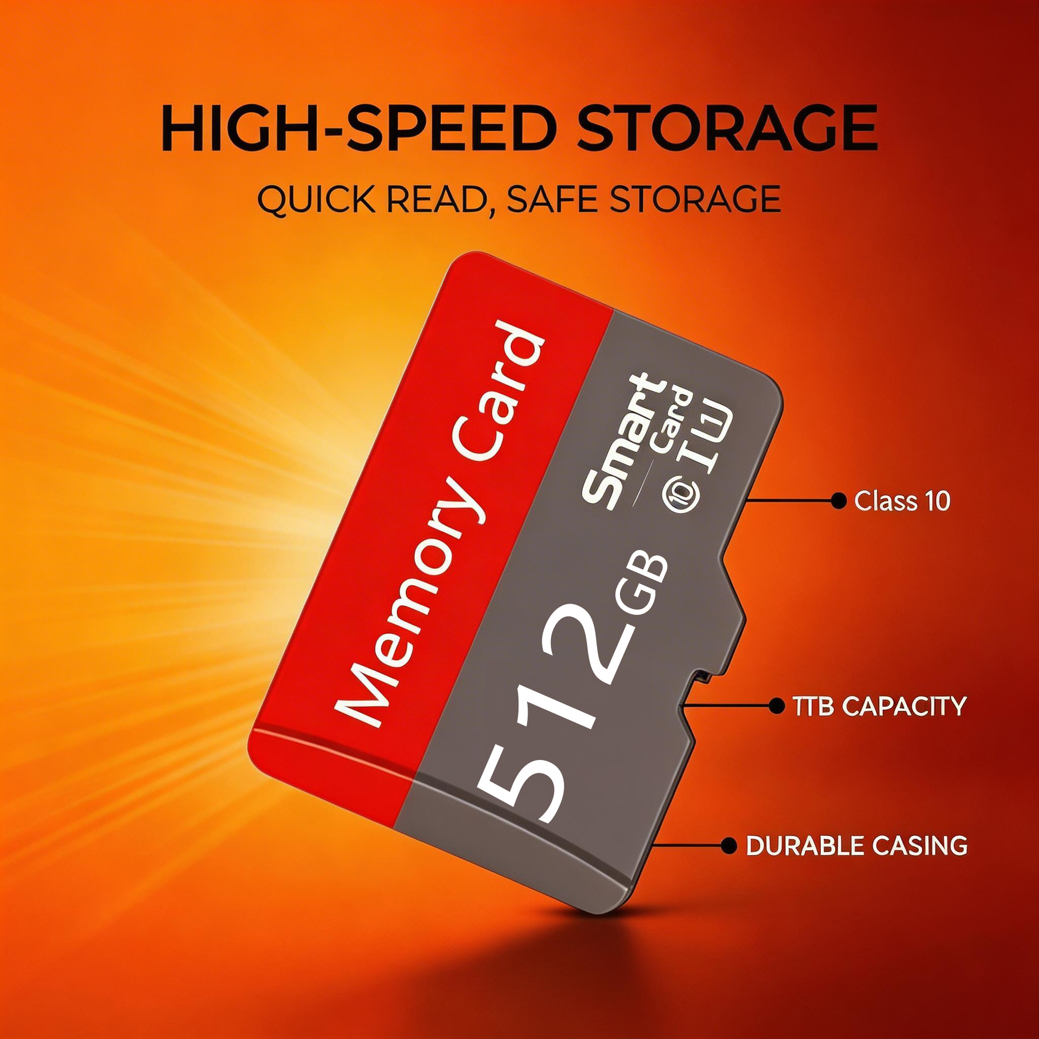 256gb 512gb Memory Cards, Sd Card, Micro Tf Card; Stable And Suitable For Security Cameras, Gopros, Action/outdoor Cameras, Dashcams, Drones, Tablets, Phones