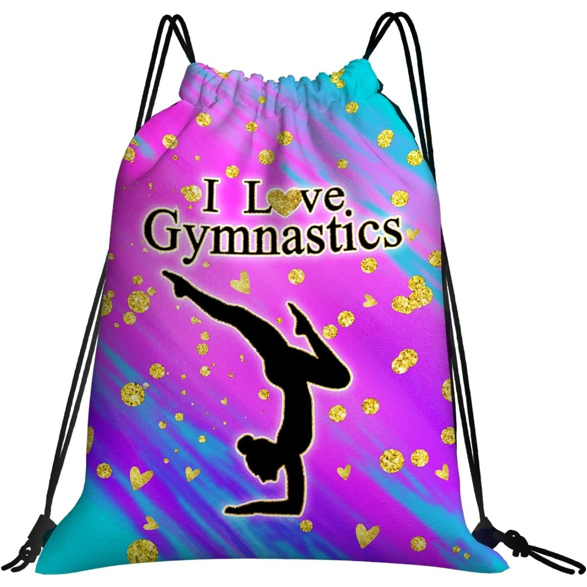 TEMU Drawstring Bag, Gymnastics Drawstring Pouch, Adjustable Sports And Fitness Bag, Drawstring Backpack, Drawstring Pouch, Party Favor Bag