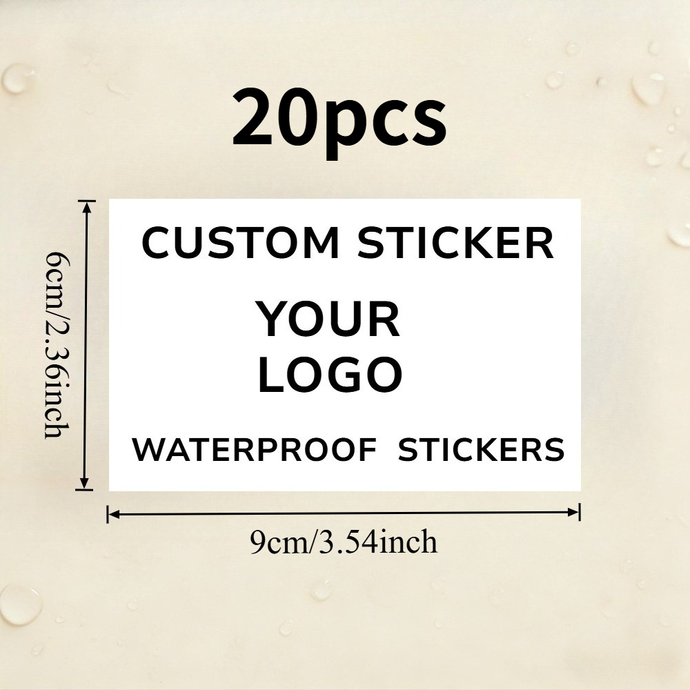 TEMU Custom Rectangular Logo Stickers With Picture , And Tear-resistant, Available Sizes: 3x5cm, 4x6cm, 4x9cm, 6x9cm, 8x12cm, And 10.5x14.8cm. Your