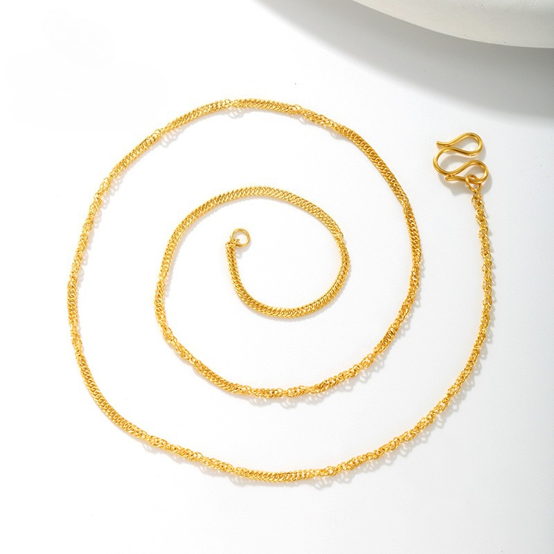 Women's Box Sticker Necklace, Light Luxury O-Type Chain