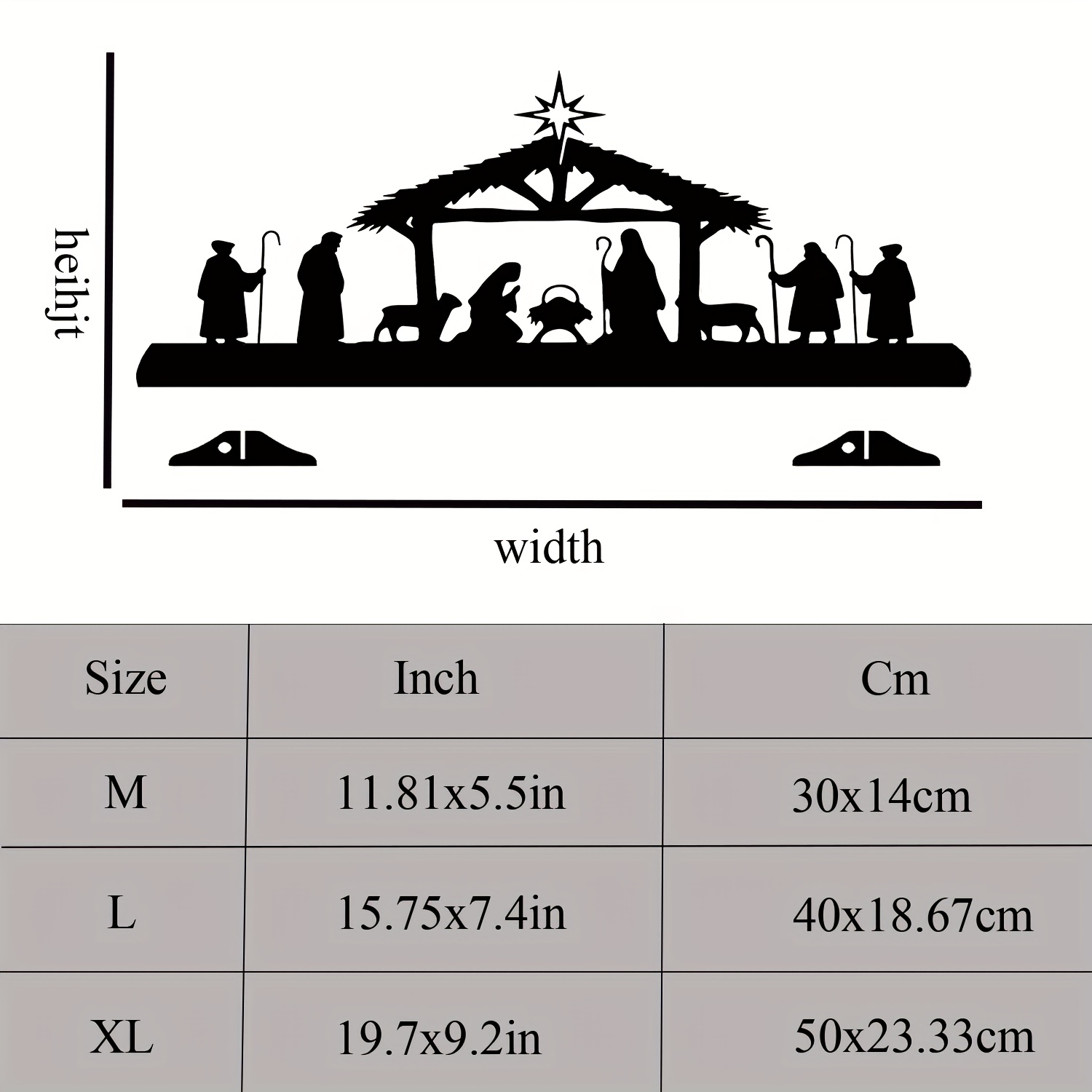 TEMU A Suitable All , A 2d Printed Freestanding Manger Scene Ornament, A Manger Decoration, Suitable Indoor And Outdoor Decorations, A Great Holiday