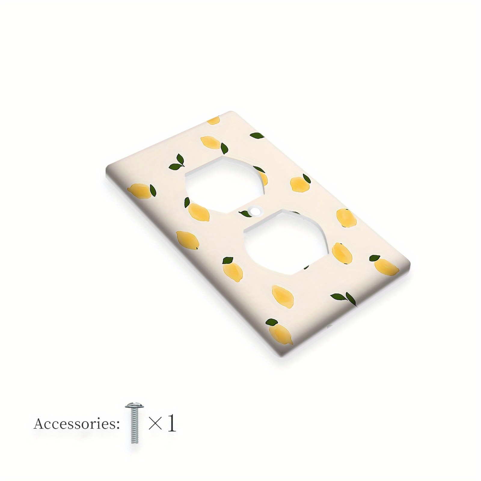 TEMU 1pc Plaque Murale Citron 1 Gang/2 Gang Couvercle d'Interrupteur de Lumière Adapté à la Décoration des Cuisines, de Bains, Chambres et Salons