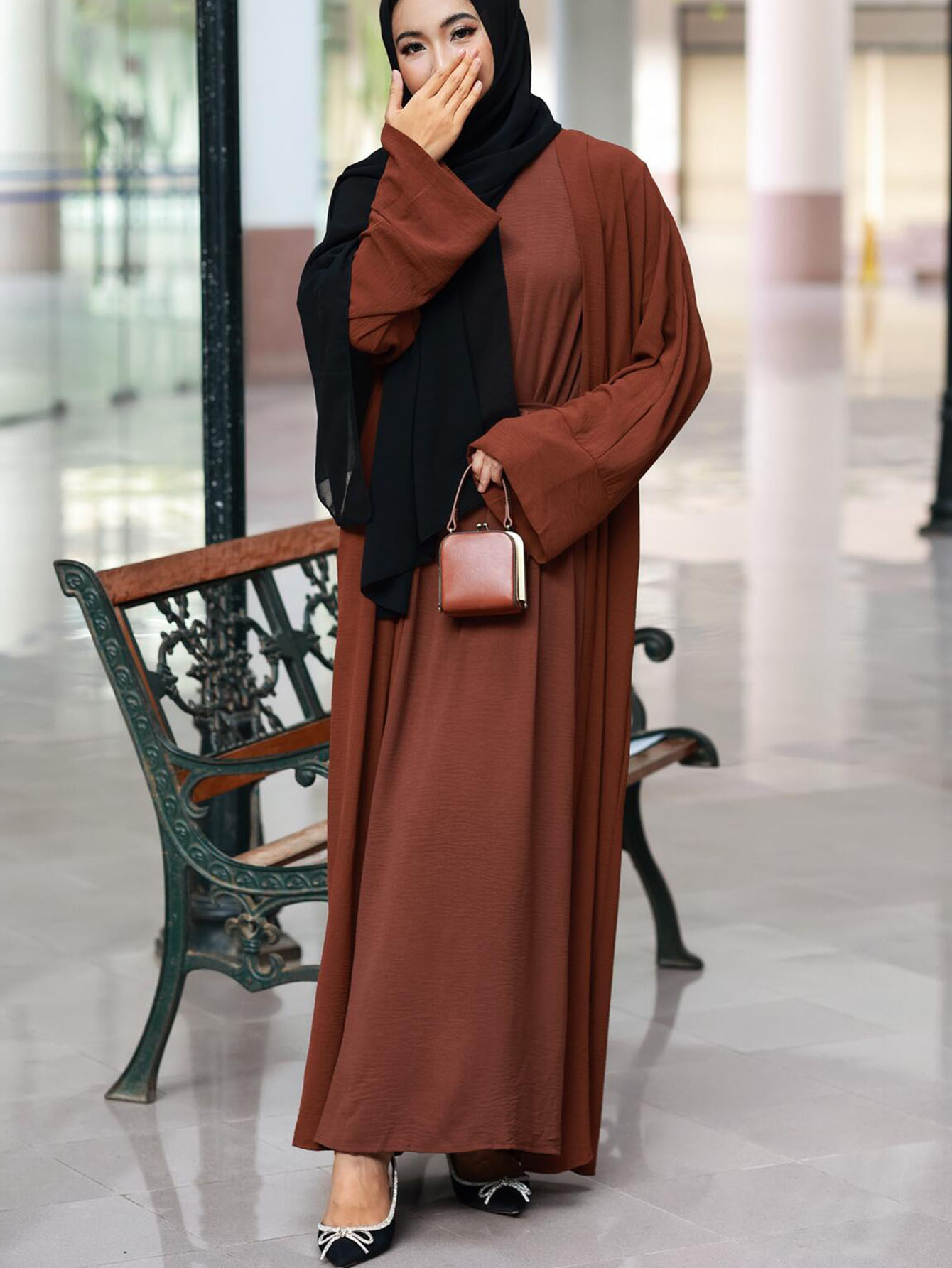 elegant middle eastern muslim womens two piece - Temu Oman