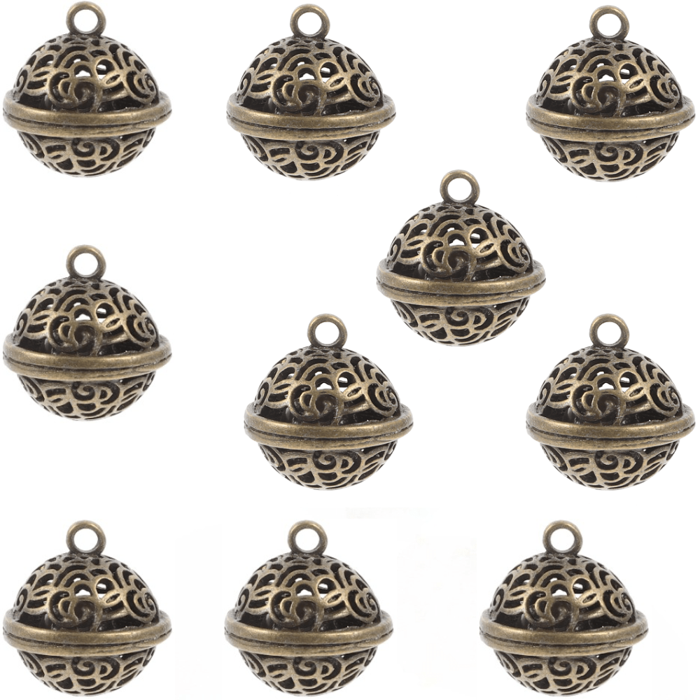 TEMU 10pcs Vintage Bell Pendant Craft Bells Hanging Decor Christmas Bells Tree Hanging Bell Festive Supplies Metal Bell Ornament