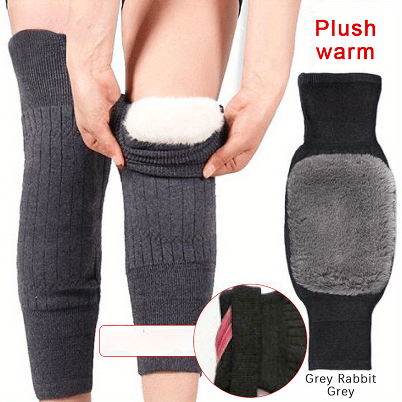 

Unisex Knit Fabric Warm Knee Pads With Insert, Polyester Fiber Support Cushion For Leg Pressure , Anti-cold Freezing, Ideal For Running & Cycling, Hand Wash Only, Closure - Daily Accessory