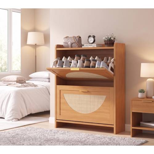 item picture modern narrow free standing shoe storage cabinet with rattan doors flip drawer system entryway organizer suitable for hallway entry hall small spaces space saving with for organization
