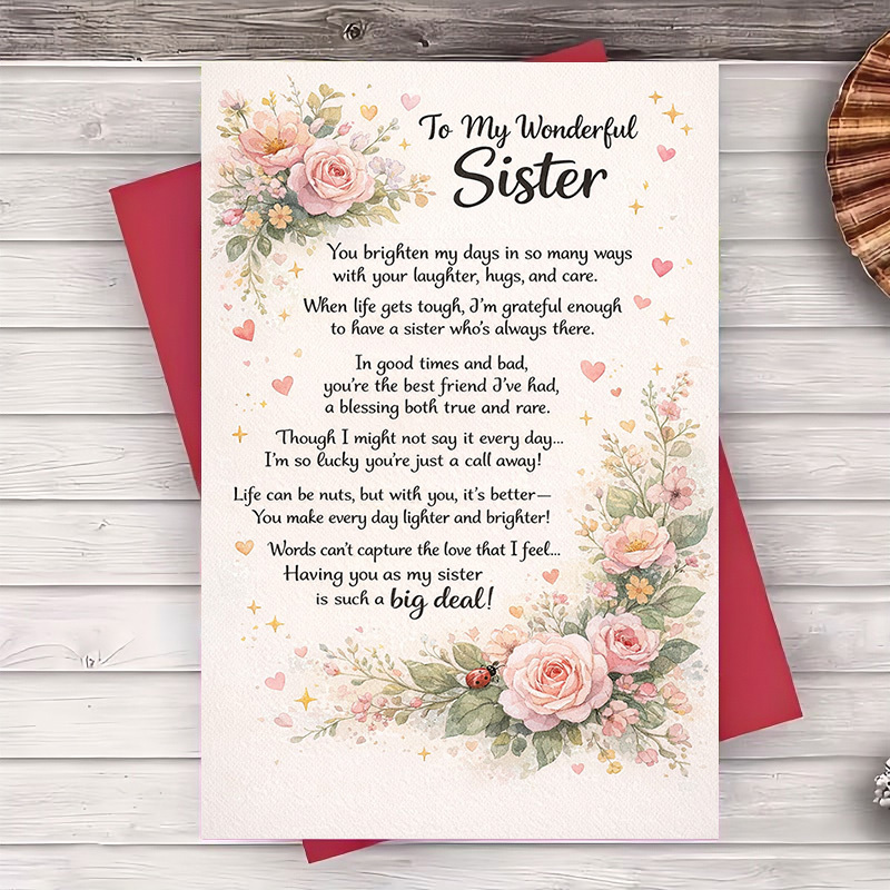 TEMU A Set Of 2 Items (including An Envelope And A Greeting Card) Featuring A Lovely , Ideal For Expressing And Gratitude On Birthdays, Holidays