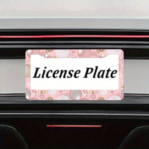 item picture 2pcs shell and aluminum license plate frame 12x6 inches with screws fits cars for decoration only