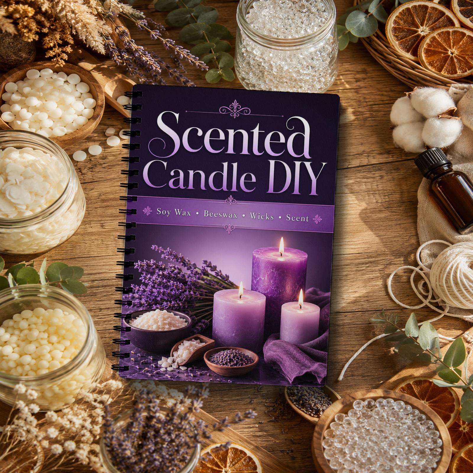 TEMU English Version Scented Candle Subject Notebook, Easy To Candle Making Projects For Beginners, Fragrance Blending, Coloring, Decorating Ideas,