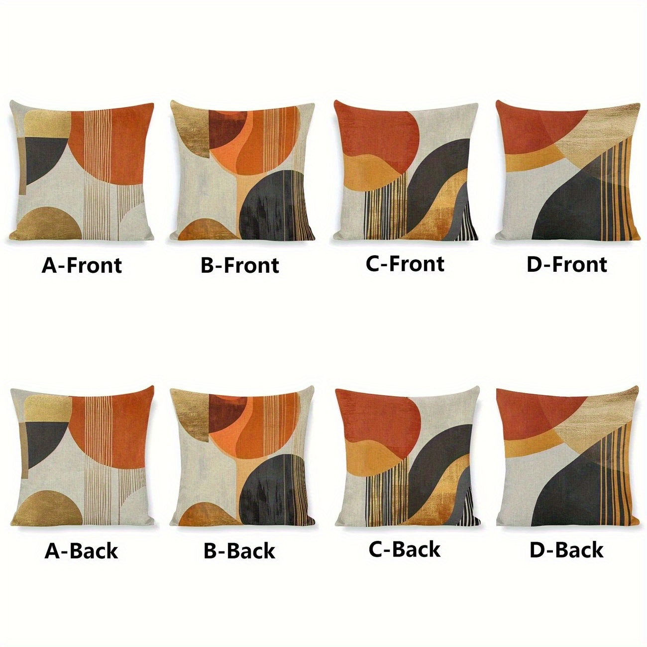 4pcs 2d flat   sided print non embroidered geometric pattern short plush pillowcases machine washable suitable for everyday valentines day mothers day   halloween thanksgiving christmas holiday decorations 2d flat Product details 5