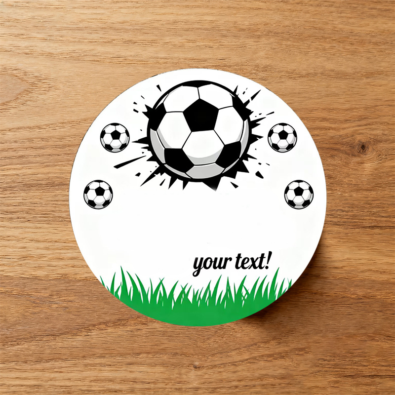 TEMU Personalizzati per Feste di Compleanno a Tema Calcio - Adesivi Personalizzati con /Testo, Design di e , Etichette per Regali di , Barattoli,