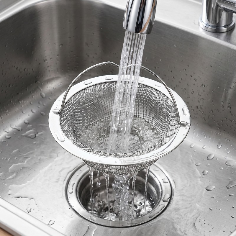 Stainless Steel Sink Strainer with Lifting Handle, 3pcs