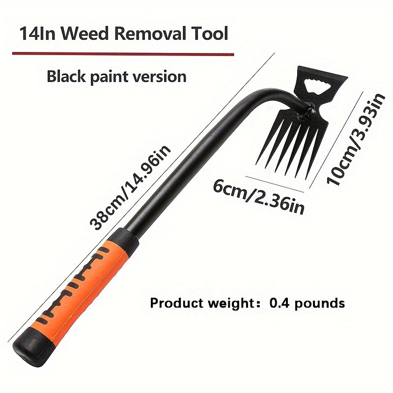 TEMU Heavy-duty Manual Weed Puller - Efficient Long-handle Weeding Tool, Sharp Blade For Root Removal - Suitable For Gardens, Farms, Lawns, Vegetable