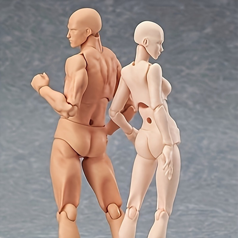 

2pcs Pvc Art Anime Figurines, Bjd Bodies, Collectible Mannequin Set,