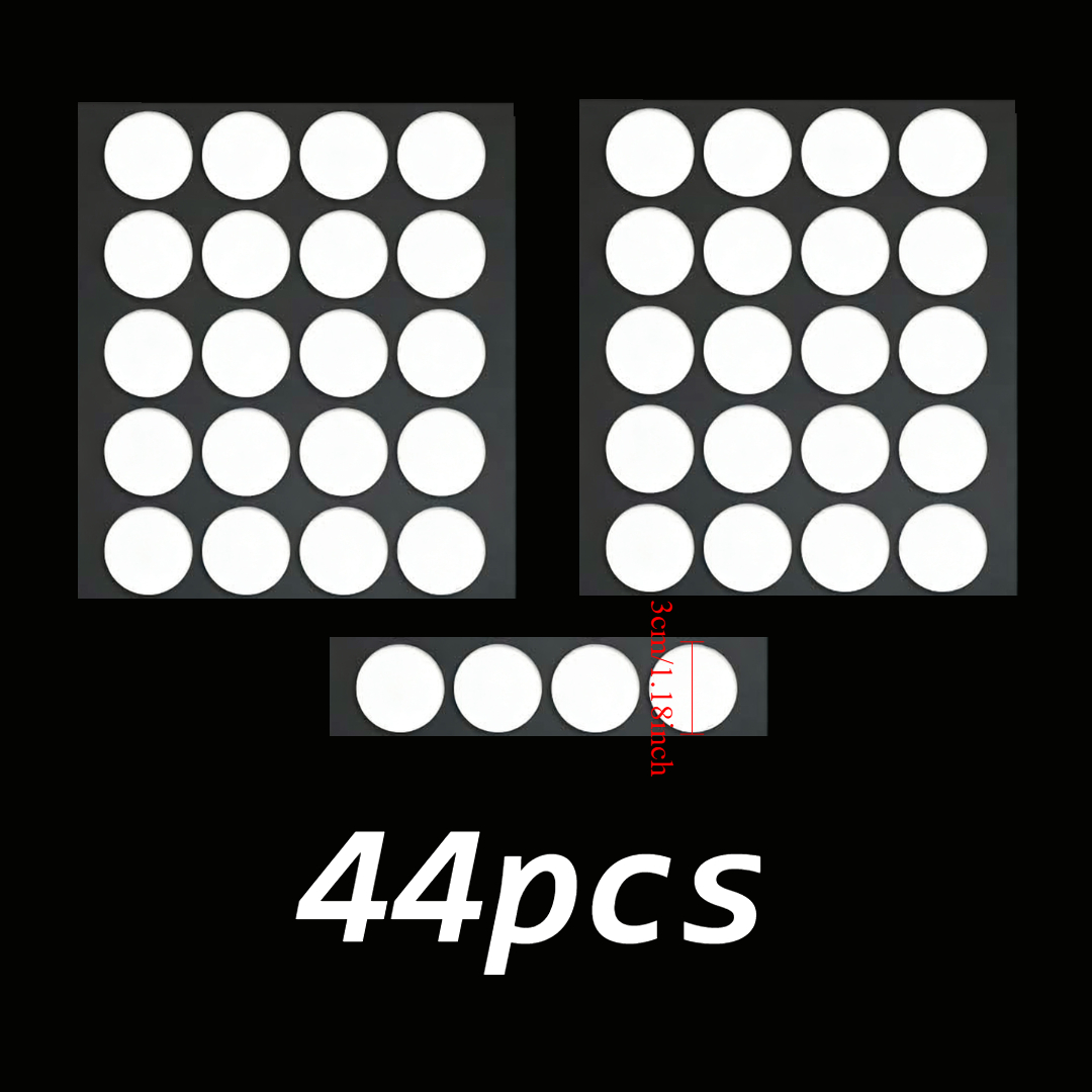 TEMU 44pcs Of 3cm/1.81in Round Nano Double-sided Tape! Strong Adhesive, Transparent And Residue-free, Suitable For Home And Automotive Use, Easily