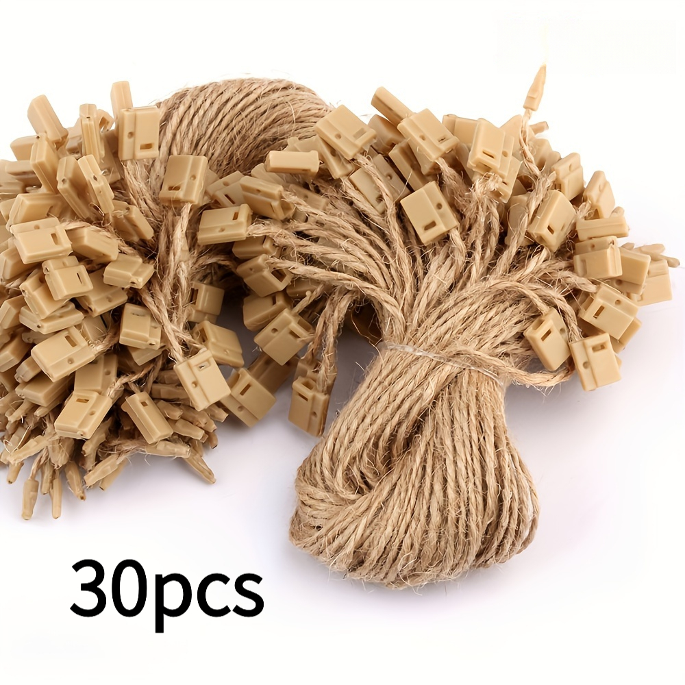 TEMU 30pcs Jute Rope Tie Tags- 7.87inch Secure Fasteners, Suitable For Gift Bags, Tags, And Christmas Party Decorations
