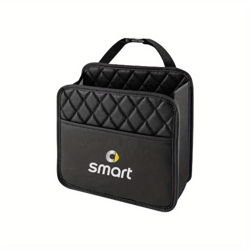 Image of Car Seat Storage Bag For Car, Faux Leather Material, Car Storage Box, Storage Cell Phone Bag, Backpack, Paper Towel, Garbage Bag, Water Cup, Suitable For All Types Of Cars