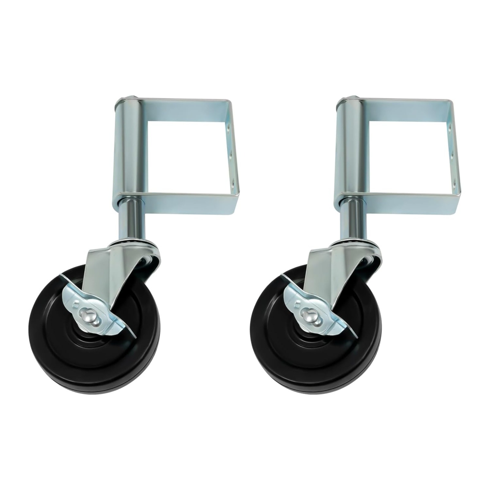 TEMU Un ensemble de 2 roulettes de à ressort, roulettes robustes avec frein, de charge de 100 kg, roulettes à ressort pour fermes