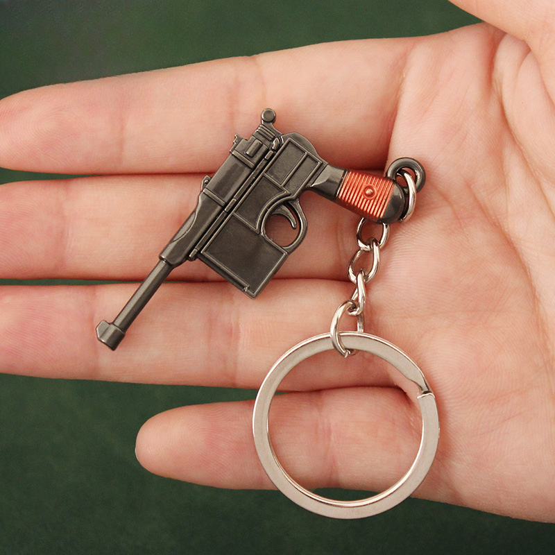 1 шт. миниатюрный ключ для ружья  , ключница в виде оружия из сплава, аксессуар для ключей в виде оружия,   подарок для любителей оружия подробные сведения 3