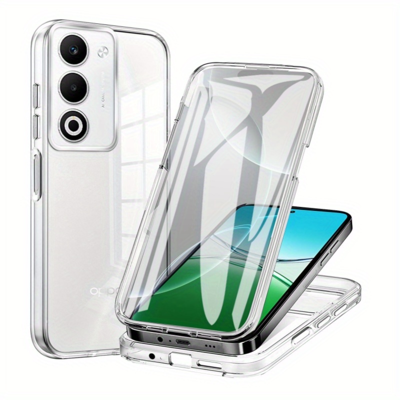 スマホケース：oppo a5 5g用ケース 360°全面カバー両面透明アクリル