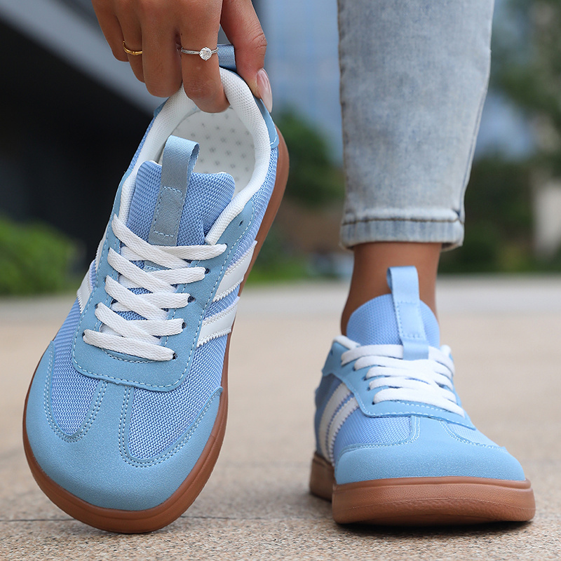 TEMU Classic Women's Thickened Wide Toe Outdoor Running Shoes, Mesh Breathable 3 Stripes Retro Sneakers, Casual Daily Shoes, Suitable For , Jogging,