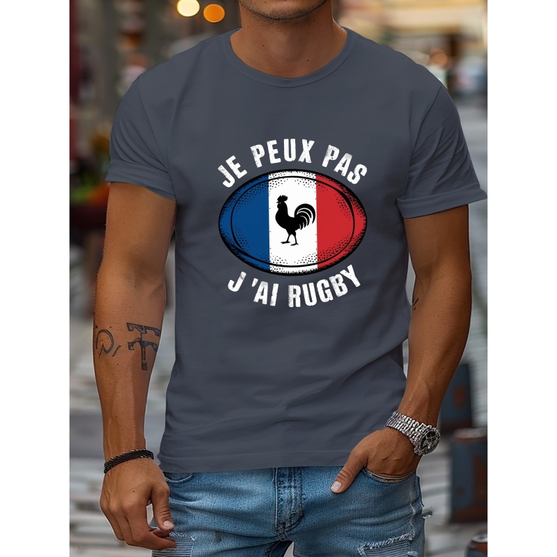 

Détermination JE NE PAS J'AI DU RUGBY T-shirt Imprimé, Tees pour Hommes, T-shirt Décontracté à Manches Courtes pour l'Été